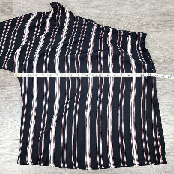 Bishop + Young Stripe One Shoulder Blouse Small - Picture 13 of 16
